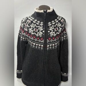 Sunice Black and Cream Fleece-Lined Jacket